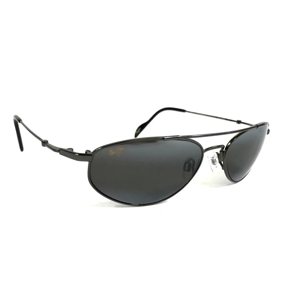Vintage Maui Jim Sunglasses Molokai MJ308-02 Gunmetal Frames w Neutral Gray Lens